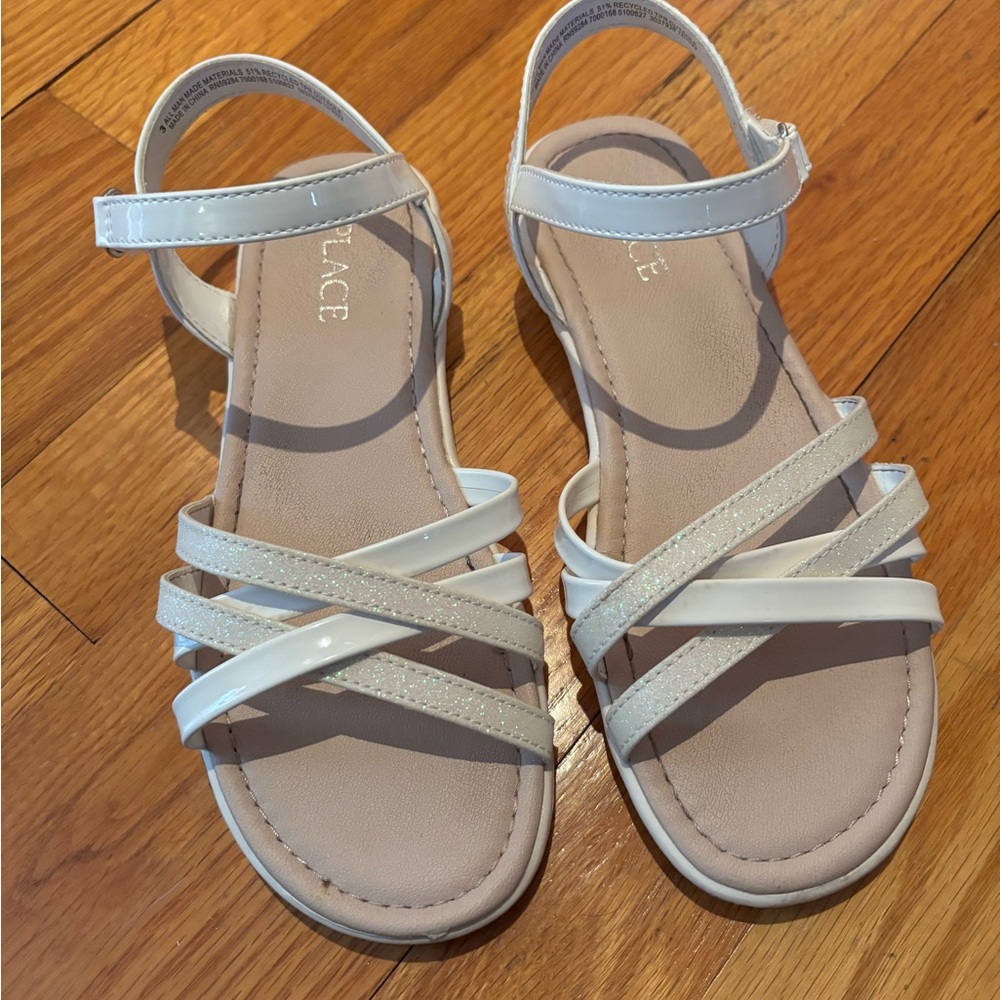 The Children's Place Cream Strappy Kids Sandals